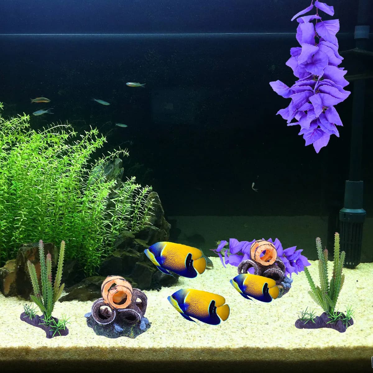 Artificial Resin Aquarium Rattan Plants Decoration Lifelike Natural Fish Tank Ornament Aquatic Landscape Safe Easy to Clean