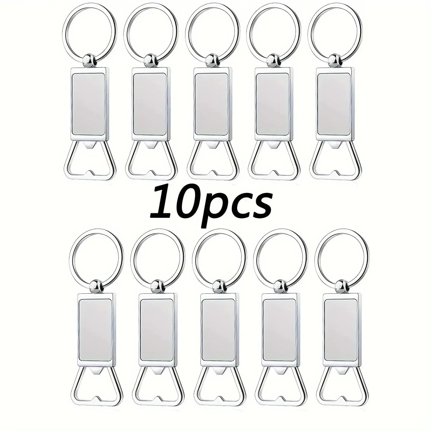 10 pezzi sublimazione multifunzione fai da te portachiavi vuoti e apribottiglie portachiavi in alluminio a trasferimento termico foto personalizzate a sublimazione