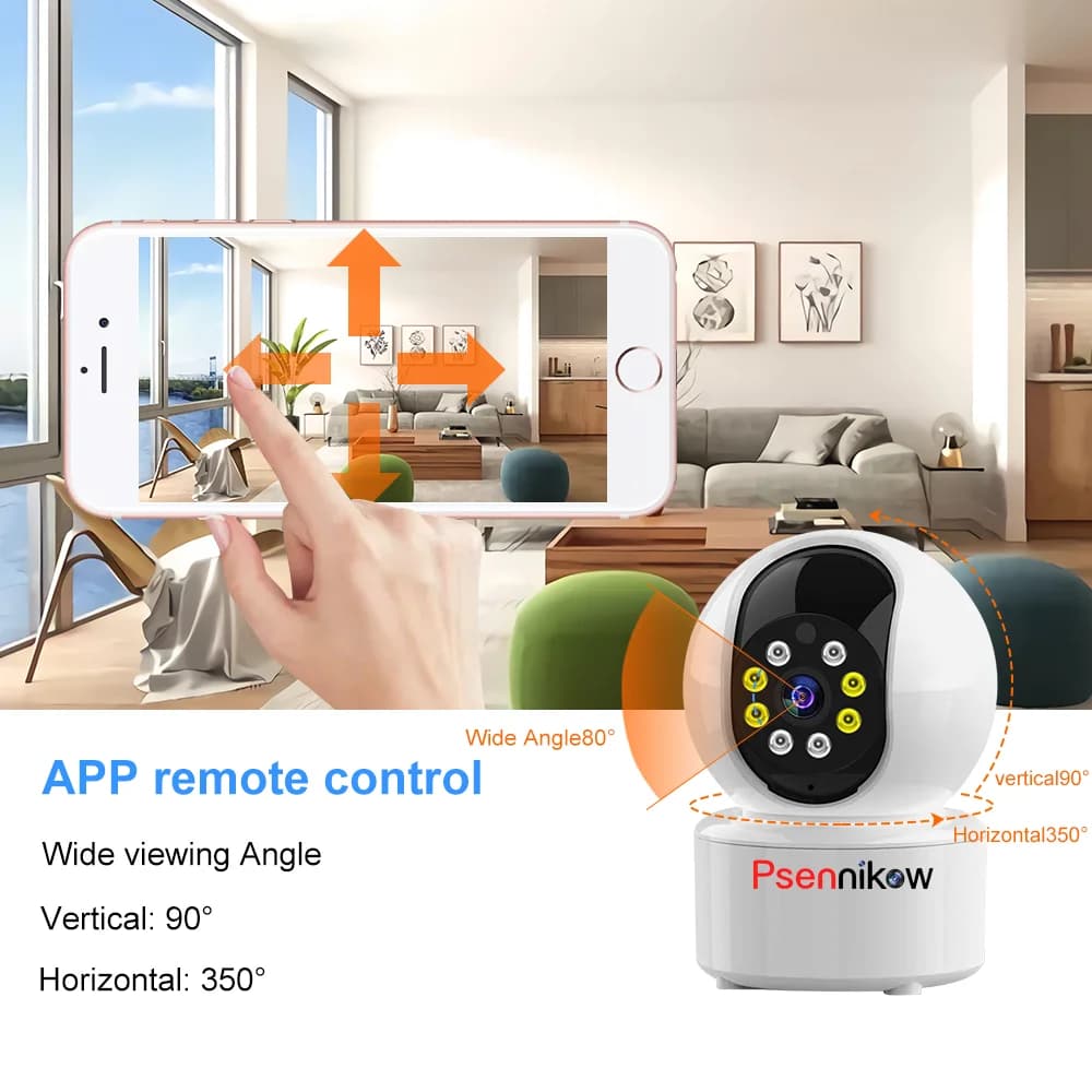 Telecamera IP WiFi a Forma di Lampadina 1080P, Videocamera Wireless 4K con Doppio Schermo, Monitor per Bambini con Rilevamento AI, Visione Notturna e Audio Bidirezionale