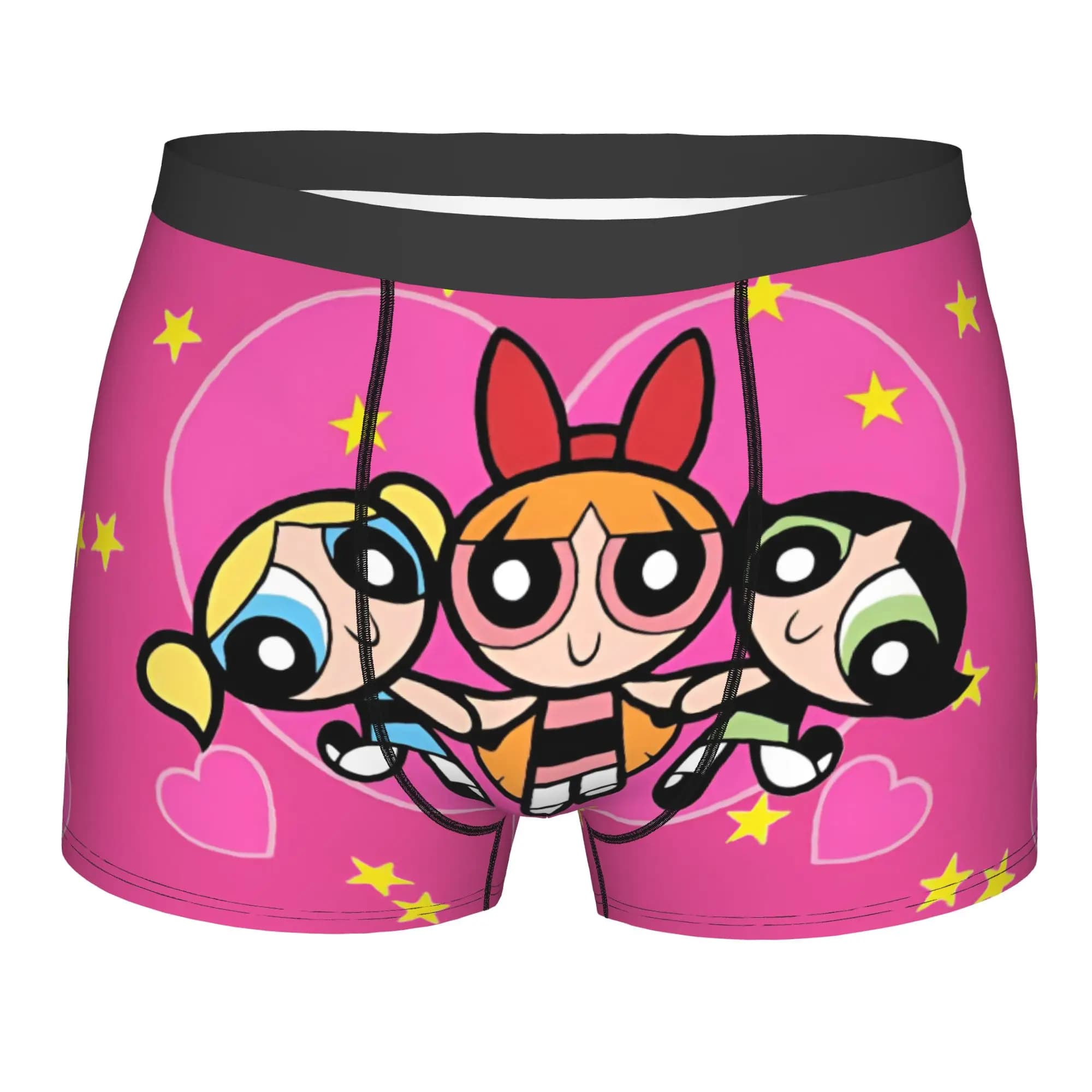 Custom Male Fashion Poweres Anime Puffes Underwear Buttercup Blossom Bunny Boxer Briefs Stretch Shorts Panties Underpants