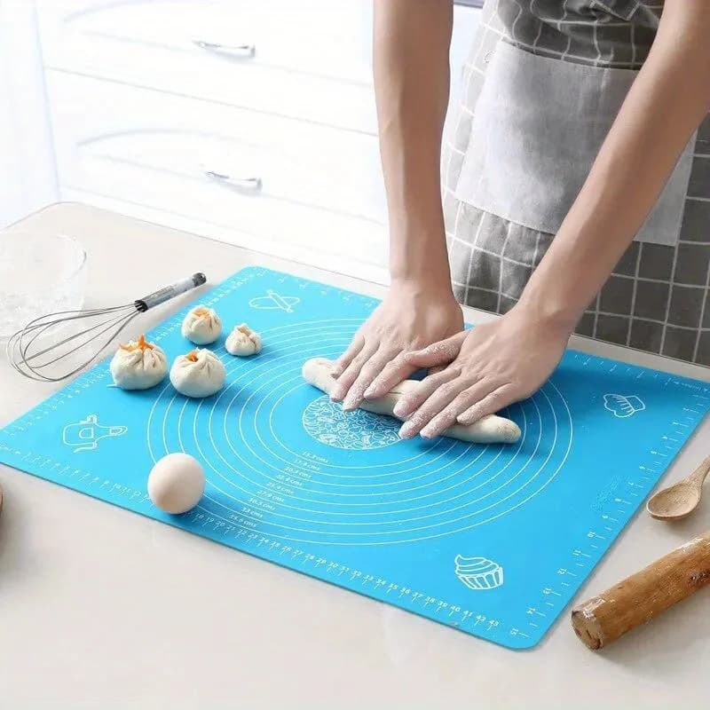 2pcs Silicone Baking Mat Pizza Dough Maker Pastry Kitchen Cooking Tools Utensils Non-stick Rolling Pads Kneading Accessories