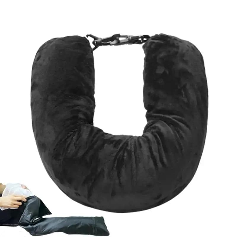 Cuscino per il collo riempibile Cuscino da viaggio portatile salvaspazio Cuscino di supporto per il collo per vestiti riempibili ricaricabili per aereo da treno per auto