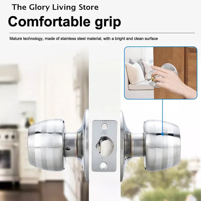 MA Maniglie Universali per Porte, Serrature per Camera da Letto, Soggiorno, Bagno e Ingresso