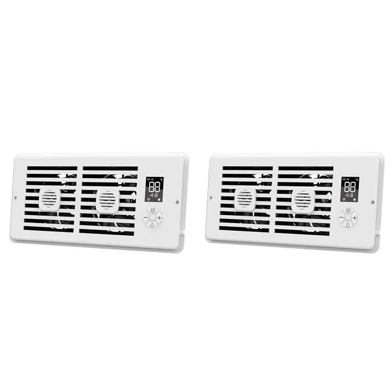 diELEVATE LIFE di2X Register Booster Fan 4X10 inch Intelligent heating Cooling fan vent remote control thermostat control