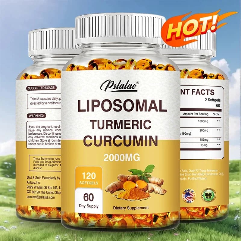 Curcumina alla curcuma liposomale-supporta la salute delle cellule, antiossidanti, promuove la salute delle articolazioni e delle ossa