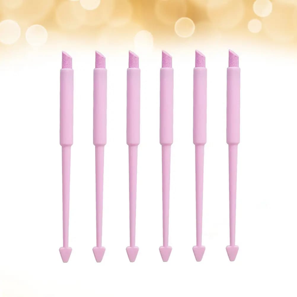 Set di 6 Lime per Unghie Leggere a Forma di Penna, Strumento per Cuticole per Donne, Nail Art, Salone, Principianti, per Lucidare, Modellare e Rimuovere Cuticole