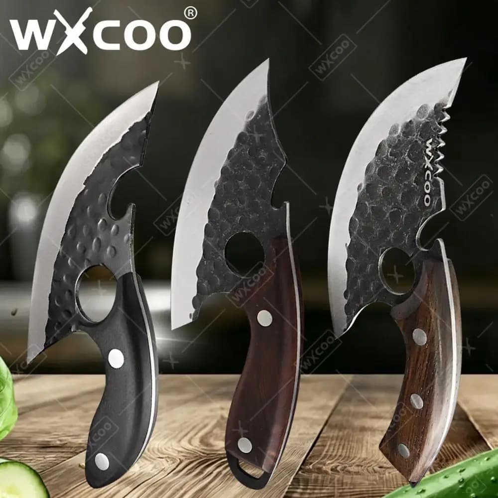 WXCOO Meat Cutting Kitchen Knife Fish Boning Butcher Kitchen Accessories for Barbecue Stainless Steel Professional Knife