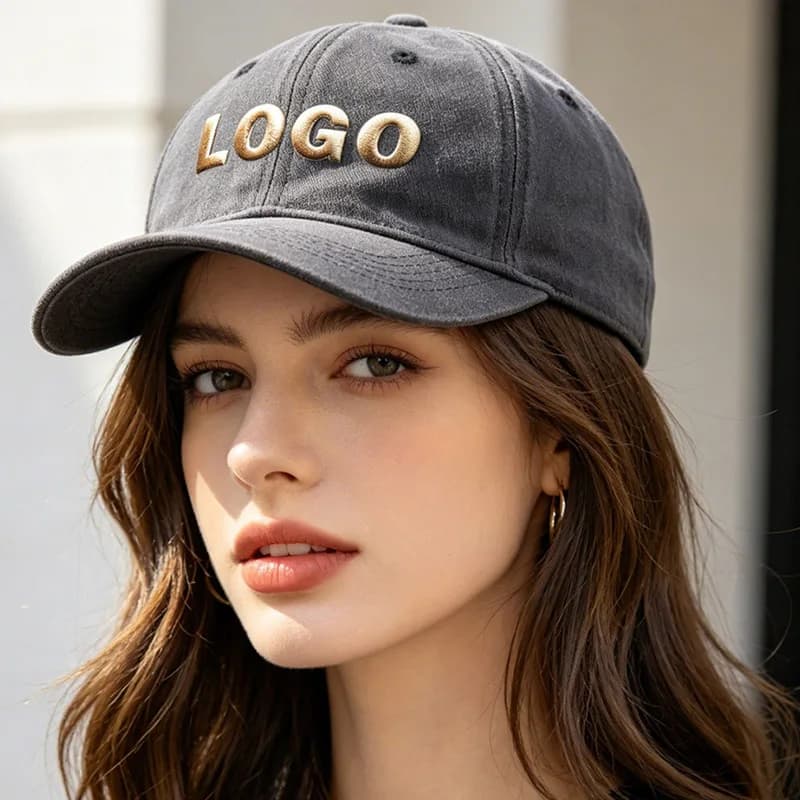 Dropshipping Products 2026 Custom Adjustable Men's Caps Puff Lettering Hats for Woman Breathable Sunhat Unisex Baseball Cap