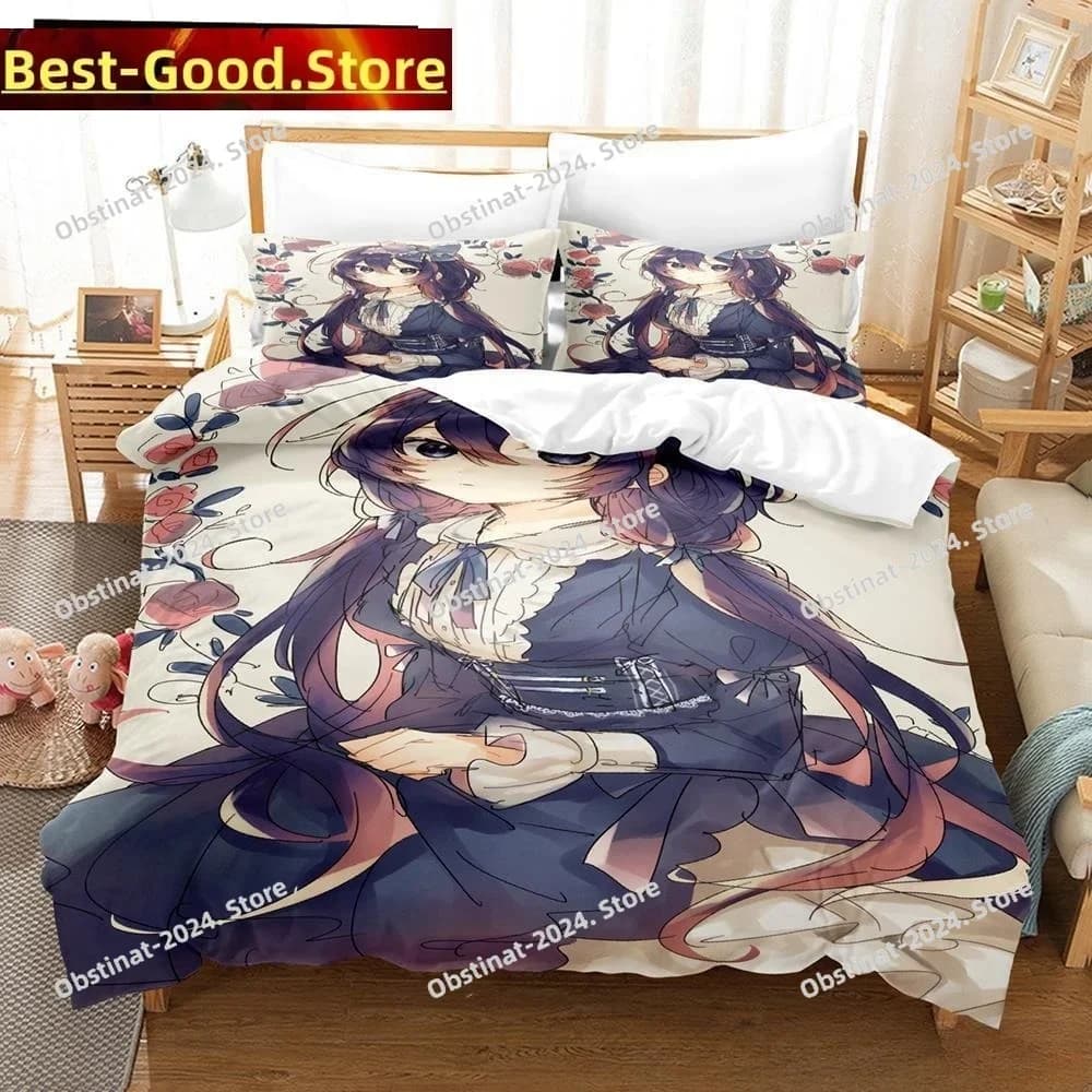 Stampa 3D Anime Kawaii Girl Kyouka Stampato Set letto Copripiumino Federa Set biancheria da letto Lenzuolo Copripiumino Full Size