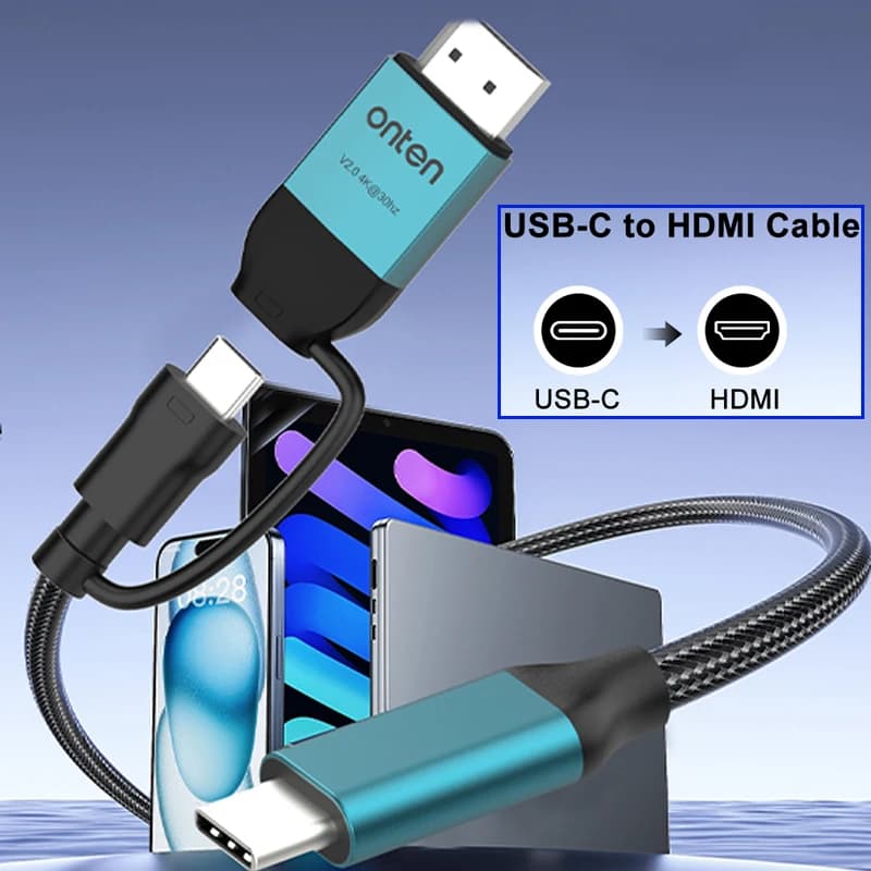 Docking Station for External Screen, USB-C USB-C cable Compatible with HDMI, Video Acquisition Card, Splitter Adapter, USB Video Converter