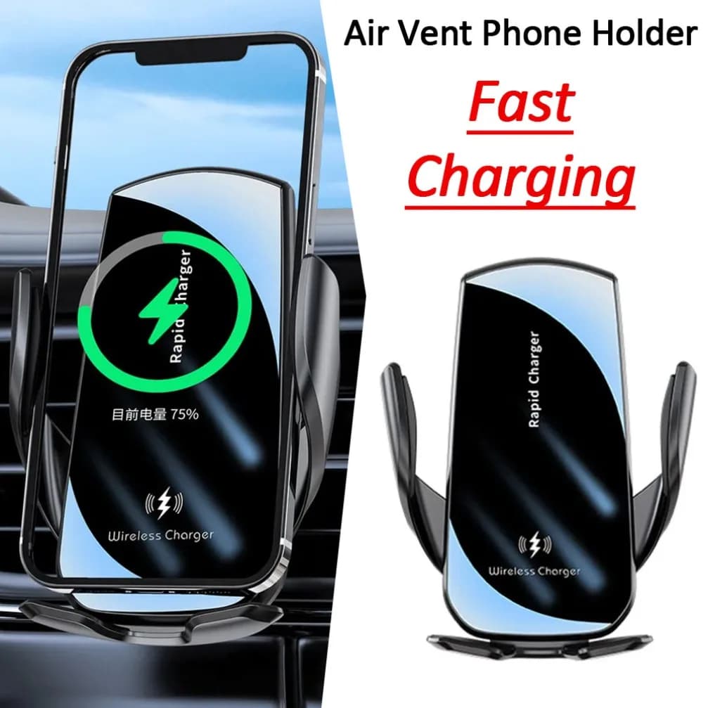 Supporto per telefono caricabatterie wireless per presa d'aria per auto per iPhone 16 ~ 12 Samsung S25 Xiaomi Auto Smartphone stazione di ricarica rapida Dock