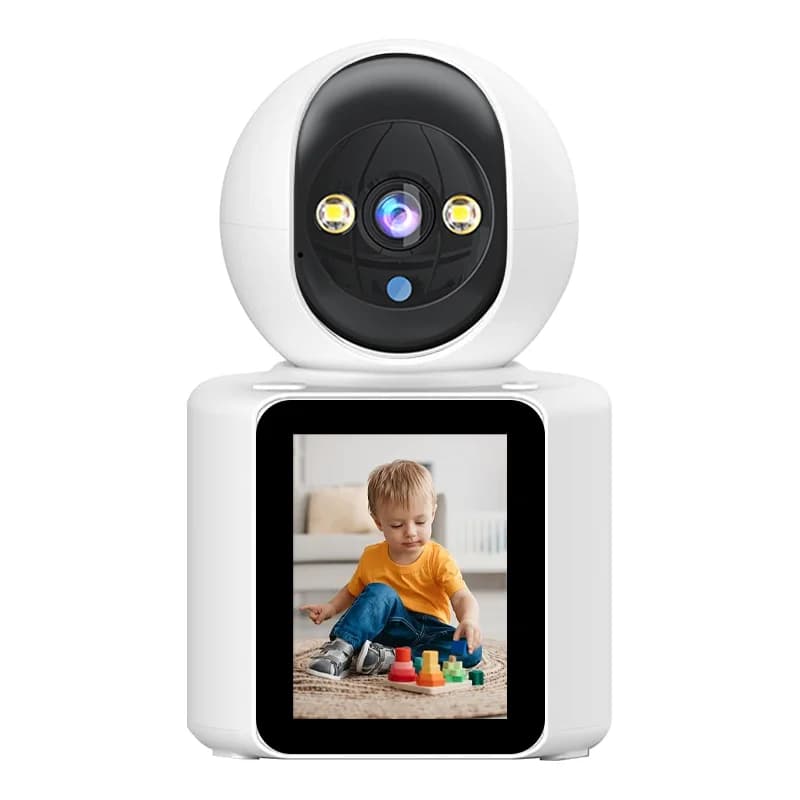 Telecamera IP WIFI intelligente Monitoraggio automatico Videochiamata con un clic con schermo Telecamere di sorveglianza CCTV per baby monitor da interno