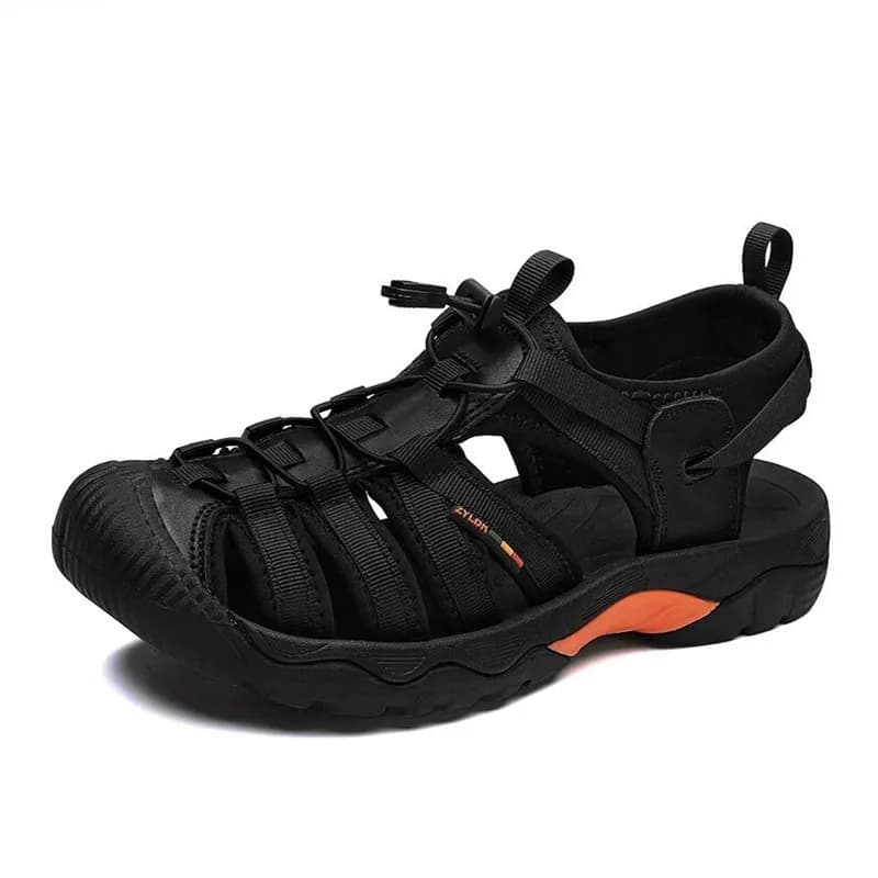 Nuovi sandali da uomo estivi in vera pelle Fashion Design Sneakers casual da uomo Comodi sandali da spiaggia da uomo Scarpe da trampolino da esterno