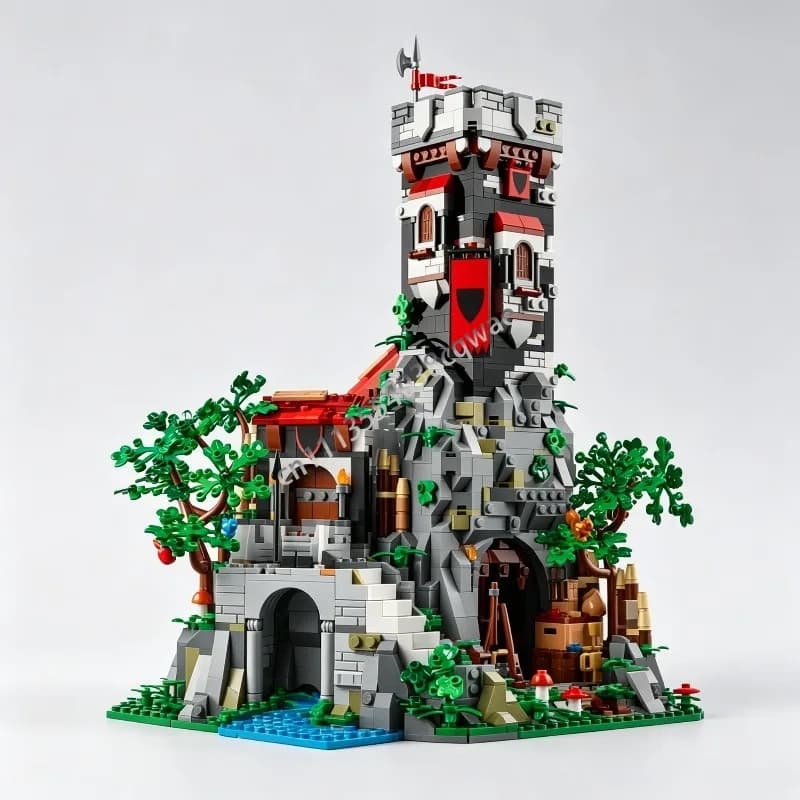 2623PCS Outlaw Forest Lair Secluded Wooden Dwelling MOC Model DIY Educational Assembly Toy Home Display Hobby Collection Gifts