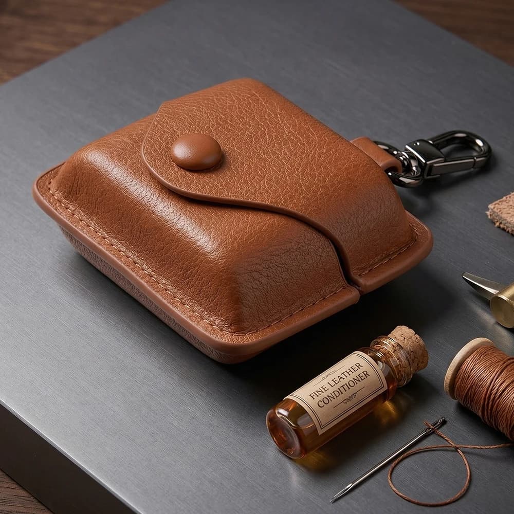 Cover in pelle di lusso per Sony WF-1000XM6, custodia per auricolari Bluetooth wireless, custodia per Sony WF-1000XM6 con gancio e penna per la pulizia