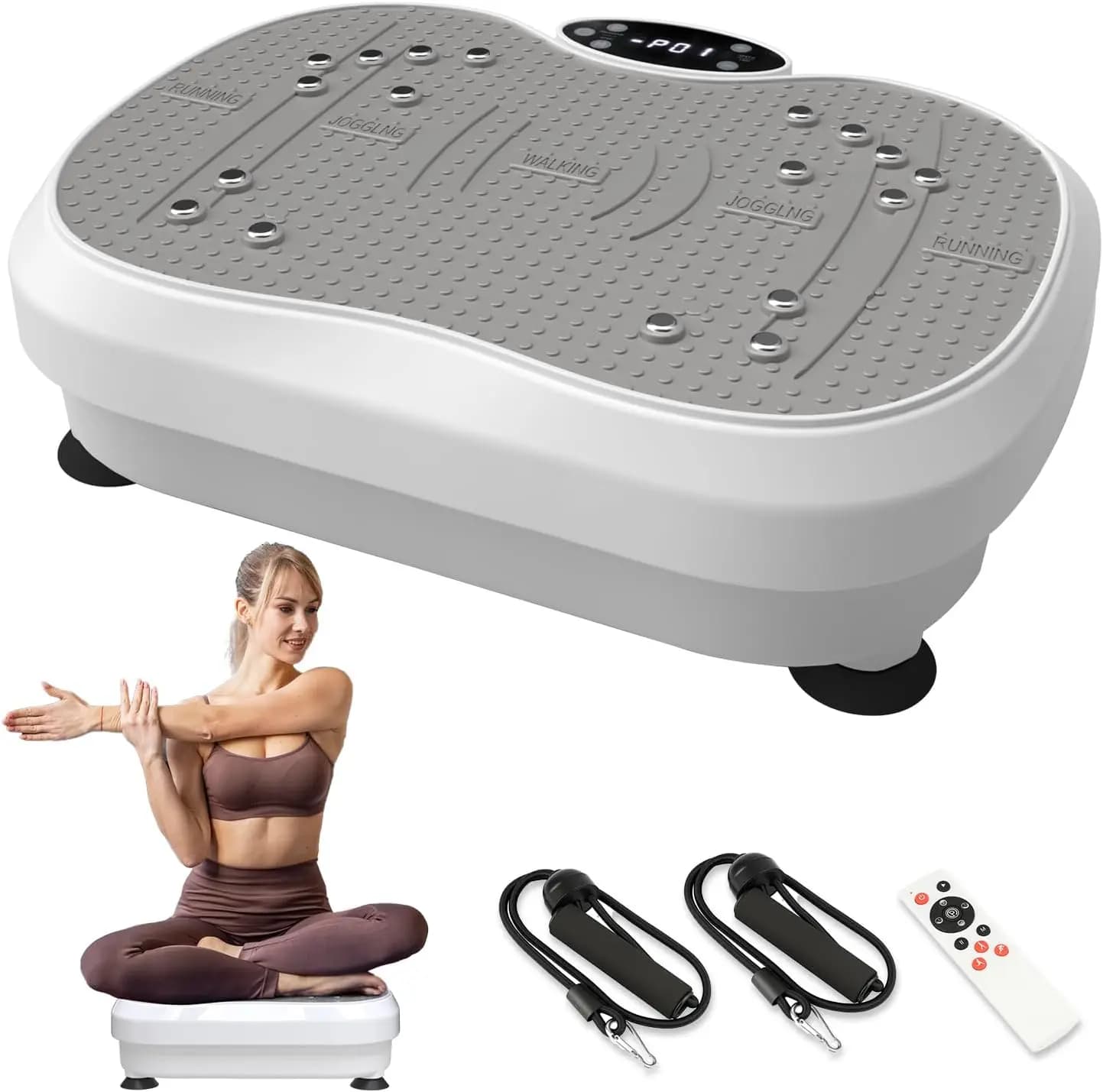 Pedana Vibrante per Drenaggio Linfatico, Macchina per Allenamento Total Body per Perdita di Peso e Brucia Grassi, Attrezzatura Fitness Domestica