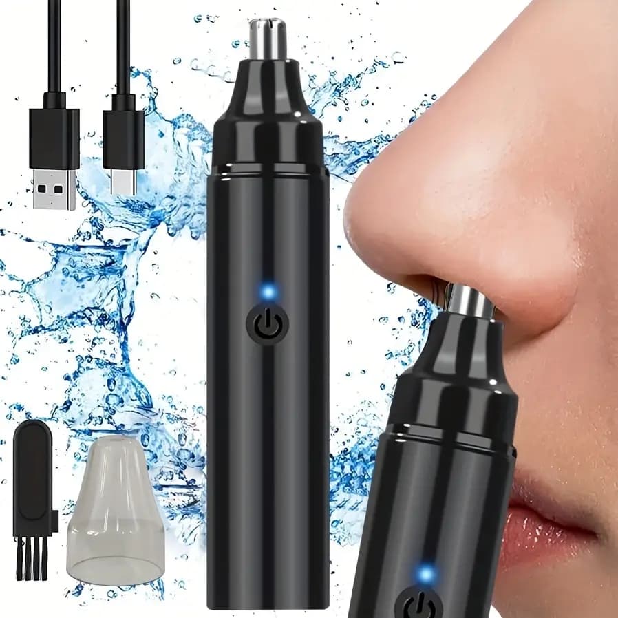 Rechargeable nose haircut and facial hair removal for man Nose hair shaver for nasal clearance - portable toeping tool