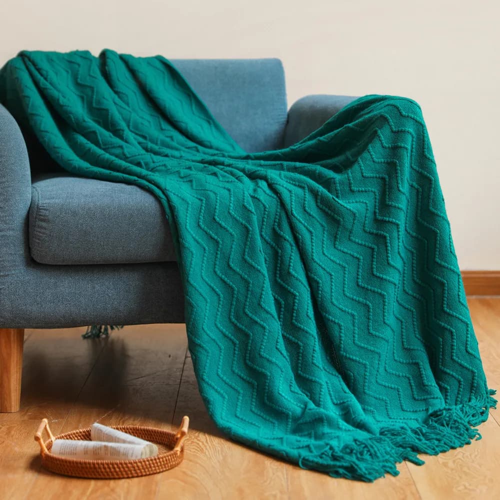 Coperta per divano Coperte con nappe lavorate a maglia ispessite Coperta per aria condizionata per ufficio Coperte per coda di letto Coperte per pisolino