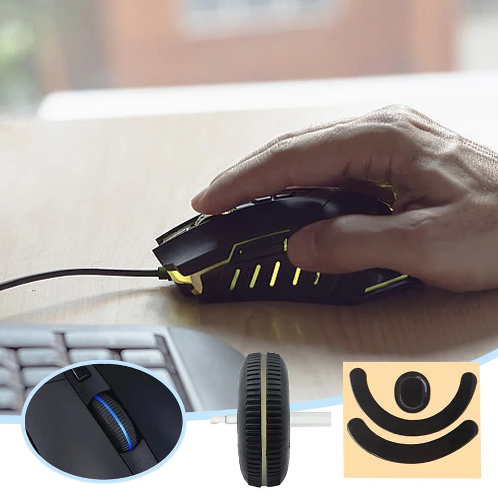 Mouse Scroll Wheel Pulley Feet Pad Replacement Mouse Skates Mouse Wheel for Logitech G403 G703 G603 Gaming Mouse
