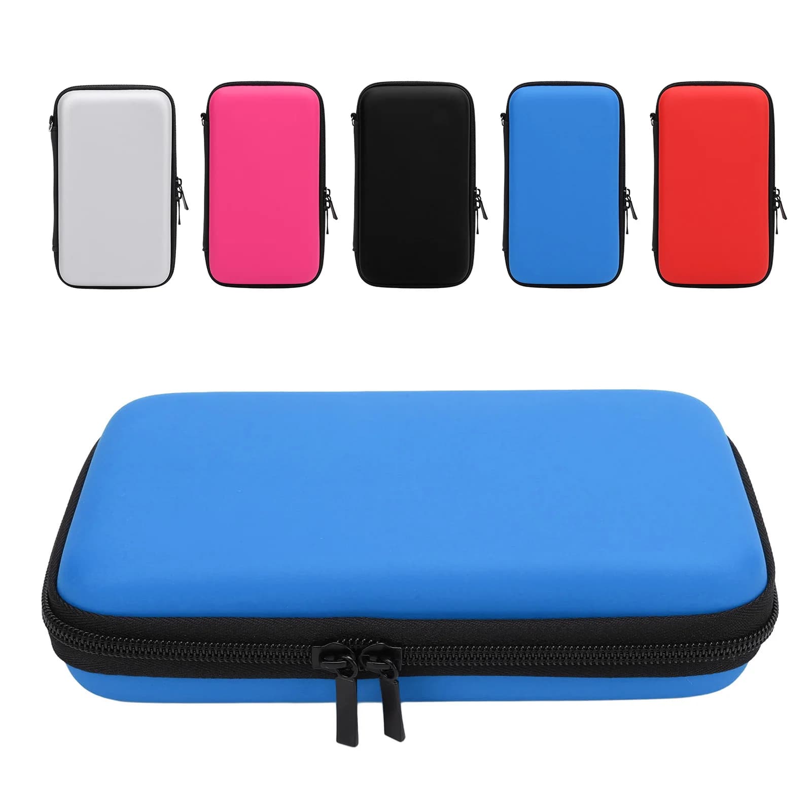 Custodia protettiva portatile per console da gioco, custodia da viaggio con slot per giochi e tasche interne, guscio rigido, resistente ai graffi