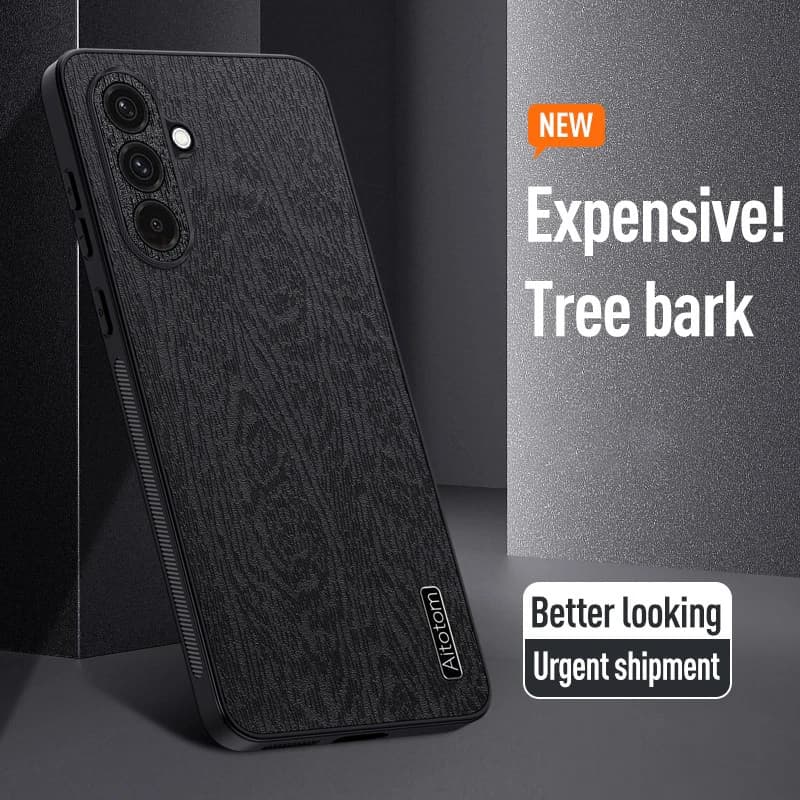 Custodia per telefono in pelle con venature del legno per Samsung A37 A57 A16 A23 A36 A56 A60 A15 A25 A35 A55, antiurto e anti-caduta, con protezione per la fotocamera