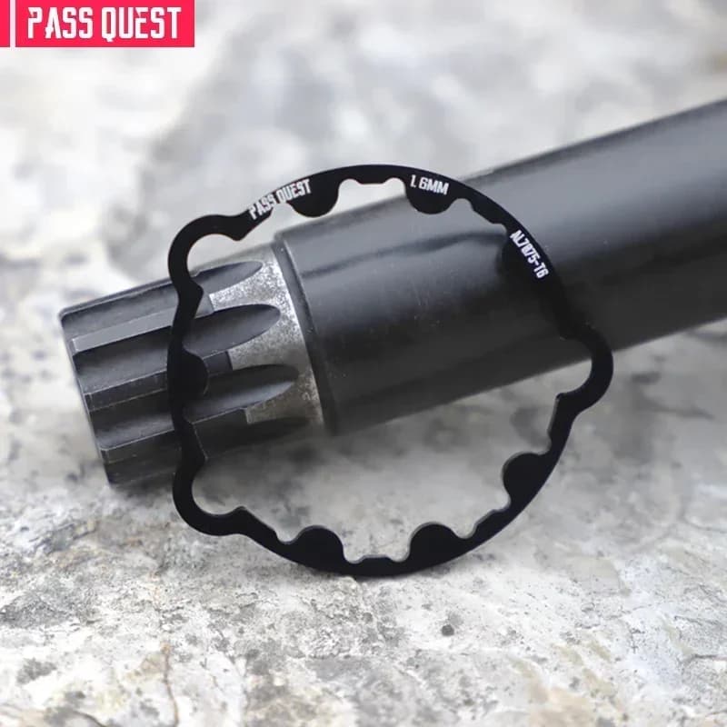 Pass Quest Rondella manovella offset 1.6mm 2mm 2.5mm Al7075-T6 Accessori per pedivella per bicicletta