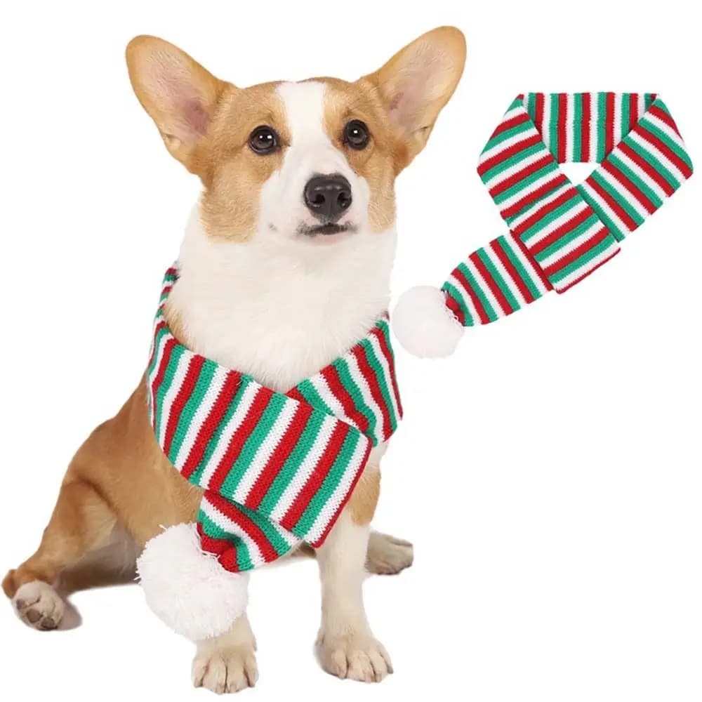 Inverno 1PC Costume per cani e gatti Collare Accessori per toelettatura animali domestici Fascia per cani Vestiti per cani Fazzoletto da collo per animali Sciarpa per animali domestici
