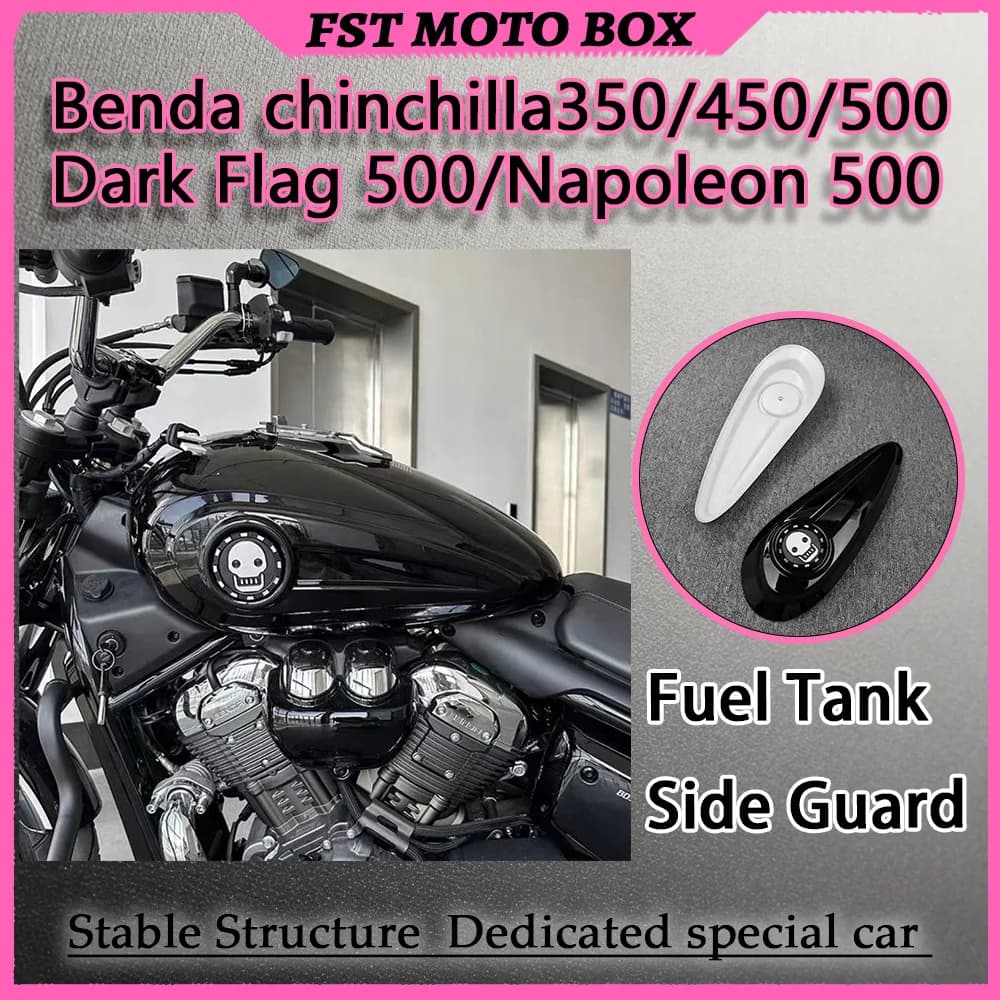 FOR Benda Dark Flag 500 chinchilla350 450 500 Napoleon 500 Special fuel tank side cover, conceals the plain original tank shell