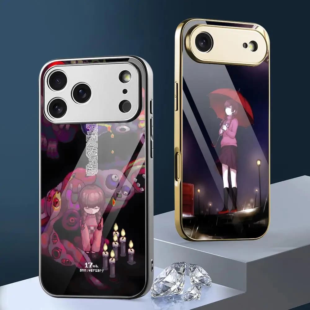 Custodia per telefono Video Game Y-Yume Nikki per iPhone 17 16 15 14 13 12 Pro Max Plus, antiurto con paraurti in metallo galvanizzato
