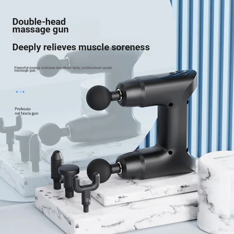 Super Quiet Electric Massage Gun | Multi-Head Body Massager, Long Battery Life, Home Use Muscle Tension Relief, No Noise.