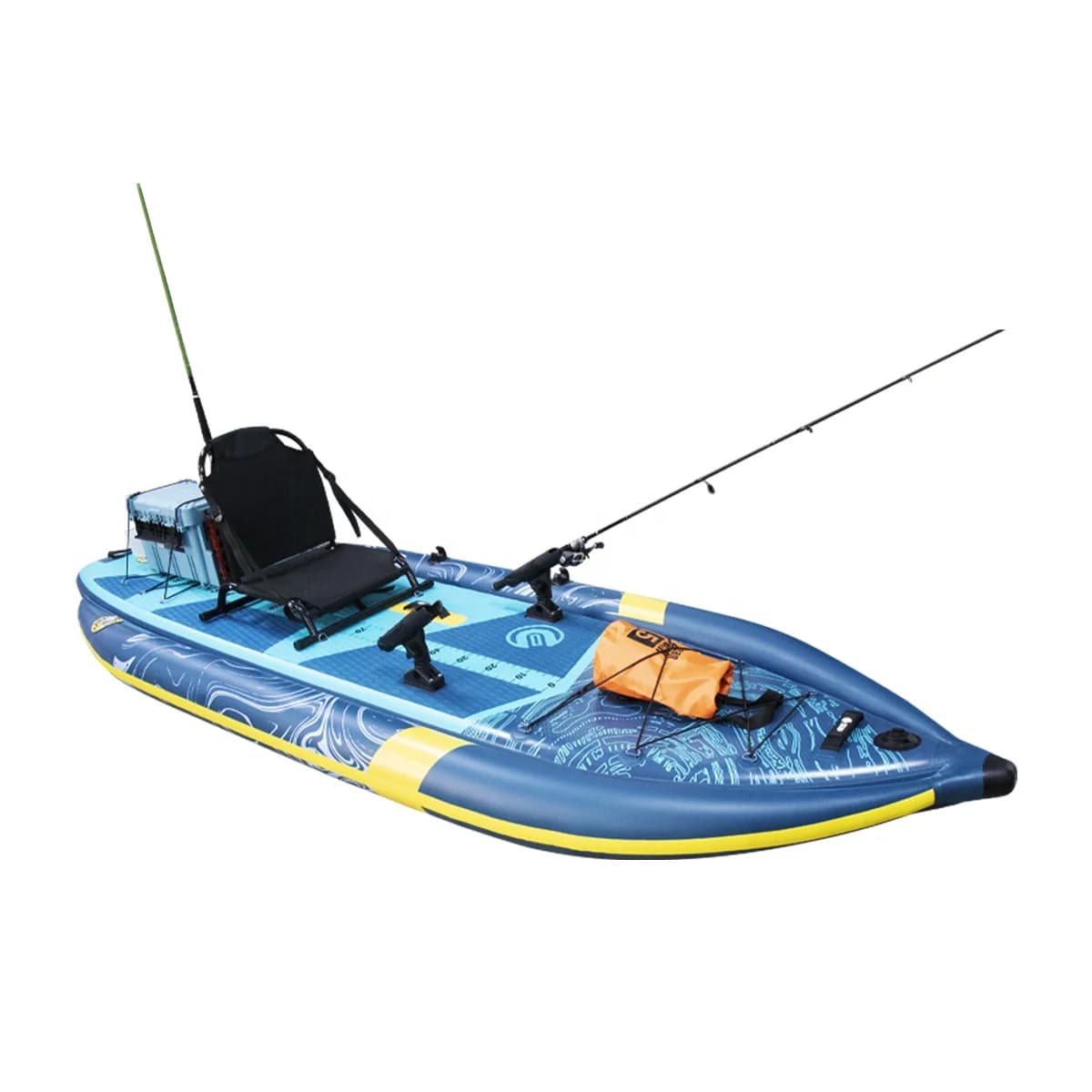 Tavola da paddle gonfiabile stand-up per barca da kayak da pesca E-SUP con borsa per accessori per tavola da surf e pompa realizzata in EVA e PVC durevoli