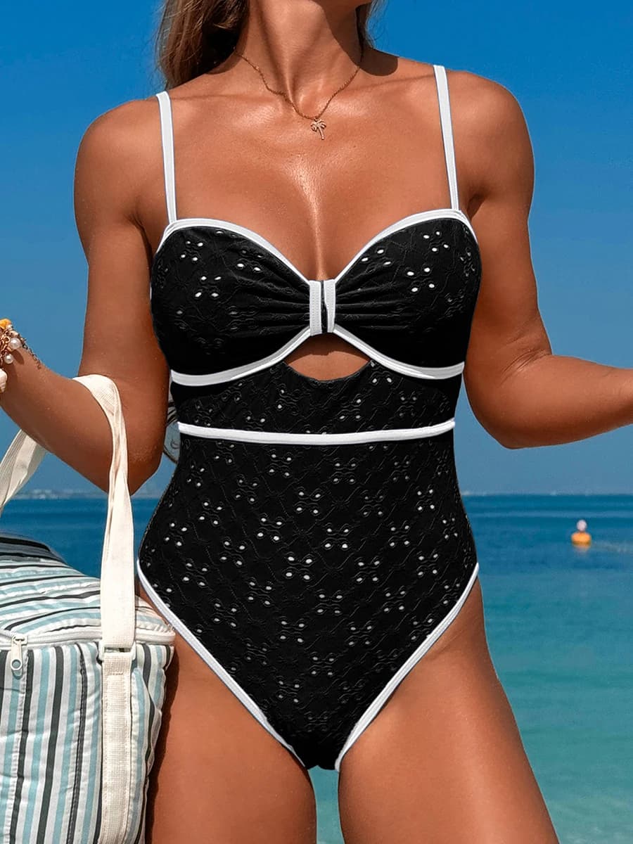 Costume da bagno vintage 2026 da donna, intero, scollato, sexy, sportivo, per nuoto e spiaggia