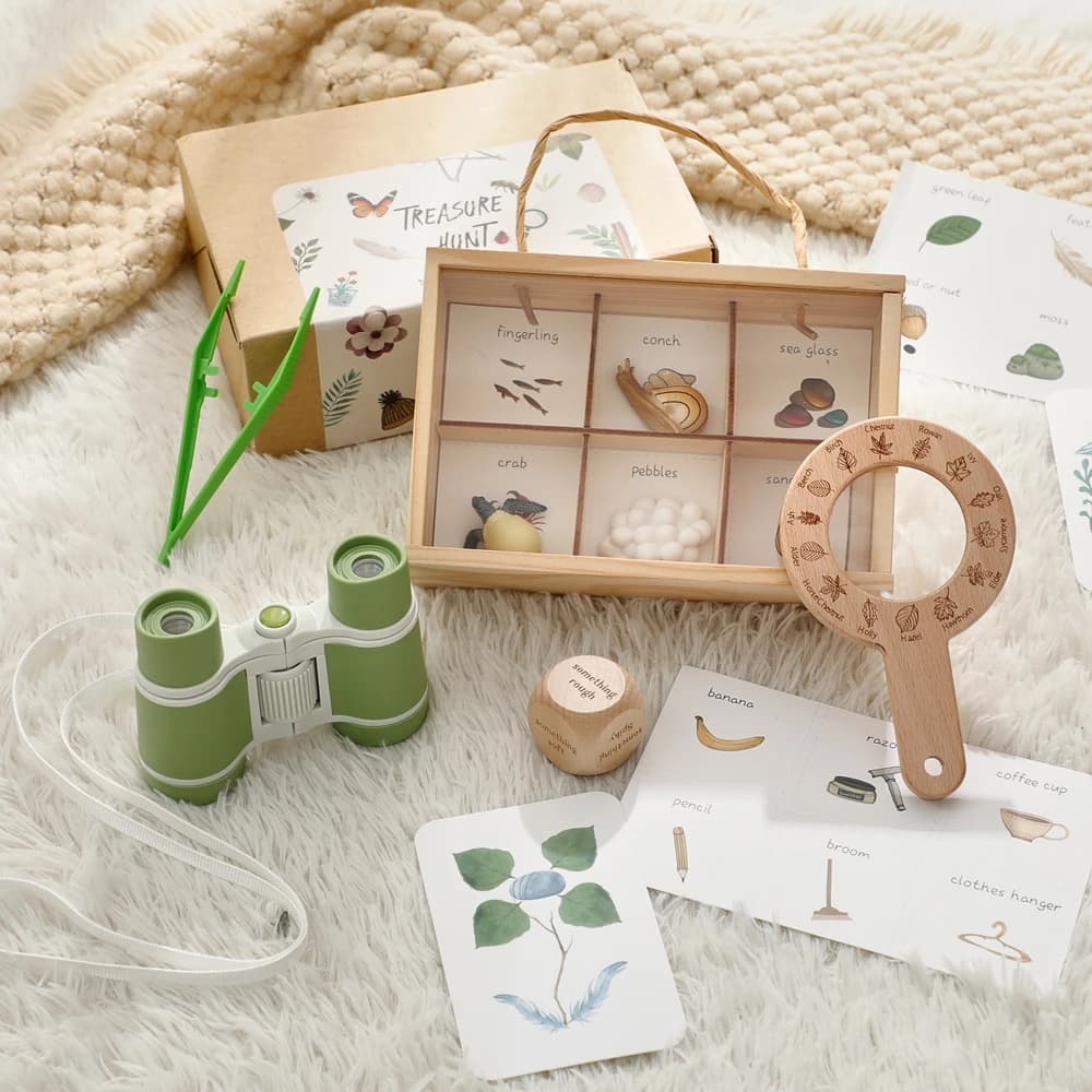 Set di avventure all'aria aperta per bambini Scatola di osservazione degli insetti, lente d'ingrandimento, telescopio Giochi di esplorazione della natura della foresta e della fattoria Giff per bambini