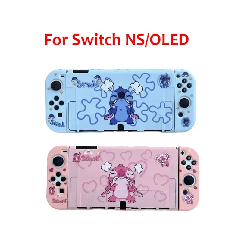 Nuovo Stitch Custodia rigida per stazione dock di ricarica Custodia protettiva per Switch Oled NS Console Protezione in cristallo