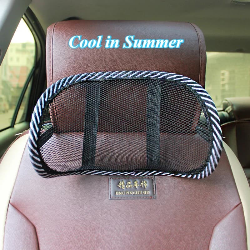 1PC Supporto per seggiolino auto per auto Poggiatesta Ventilazione da viaggio Mantieni fresco Supporto estivo Testa Cuscino per collo Seggiolino auto Poggiatesta in rete Poggiatesta