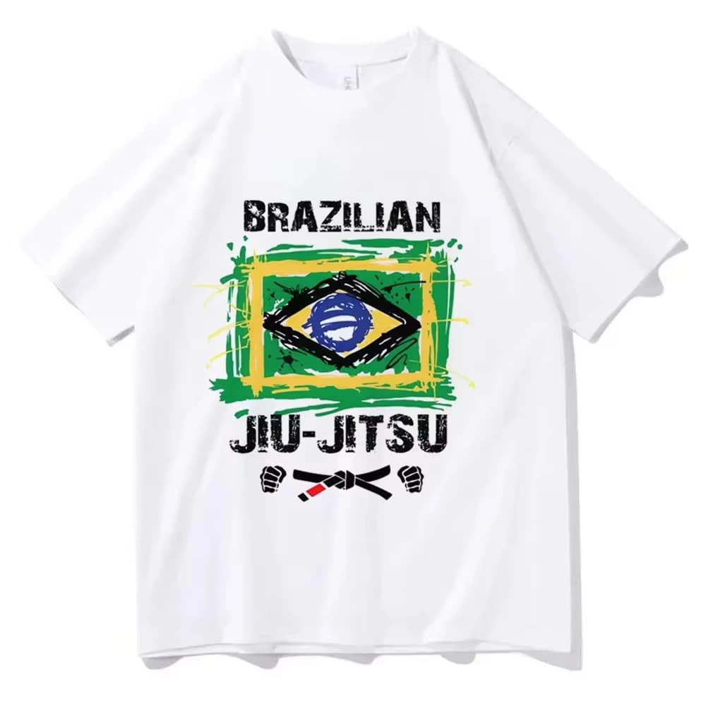 Maglietta Bjj Jiu Jitsu per adolescenti, traspirante, classica, trendy, psichedelica, Y2k, streetwear, pop culture, hip hop, grafica, donna, top kawaii