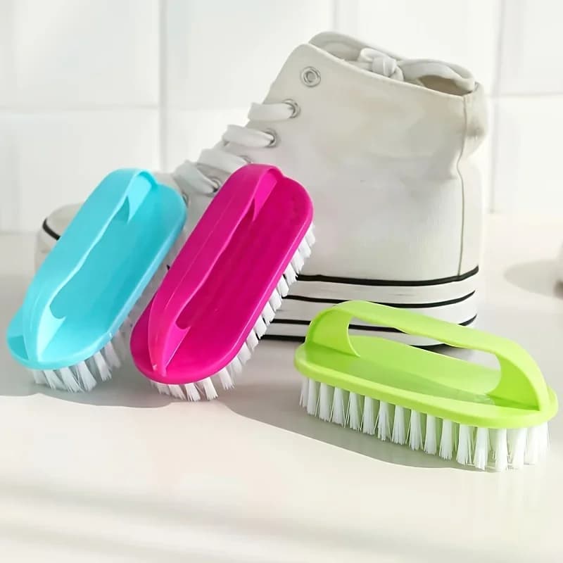 1 spazzola per la pulizia multifunzionale a setole morbide - Design portatile in plastica resistente adatto per scarpe da lavanderia e uso domestico