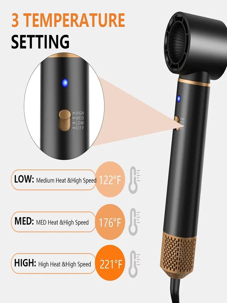Asciugacapelli Multifunzione 6-in-1 con Spazzola, Ferro Arricciacapelli e Piastra Lisciante, Accessorio per lo Styling dei Capelli e la Cura Personale