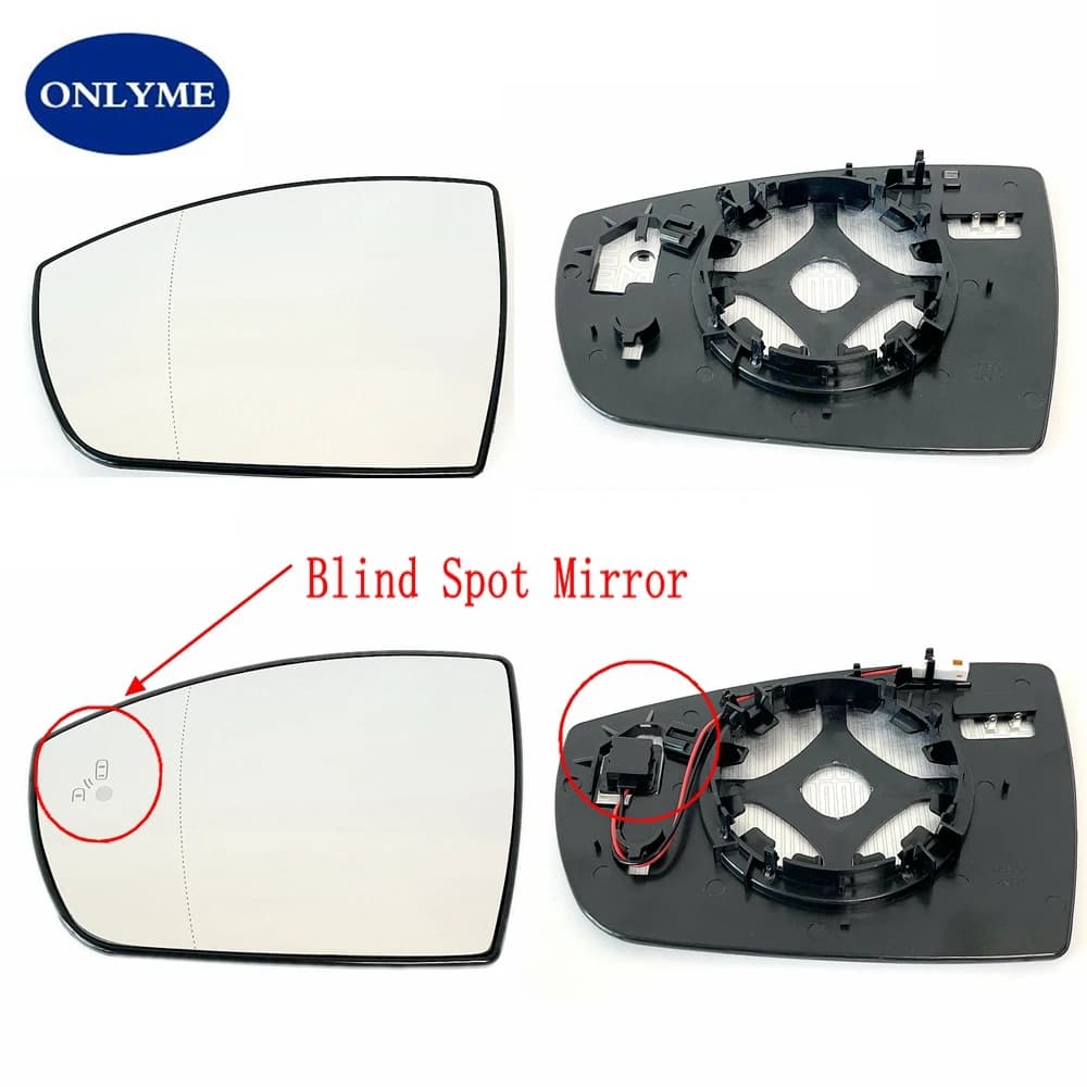 Vetro per specchio riscaldato grandangolare per auto con luce per punto cieco per FORD GALAXY / GRAND C-MAX / KUGA / S-MAX / ECOSPORT 2006 - 2023