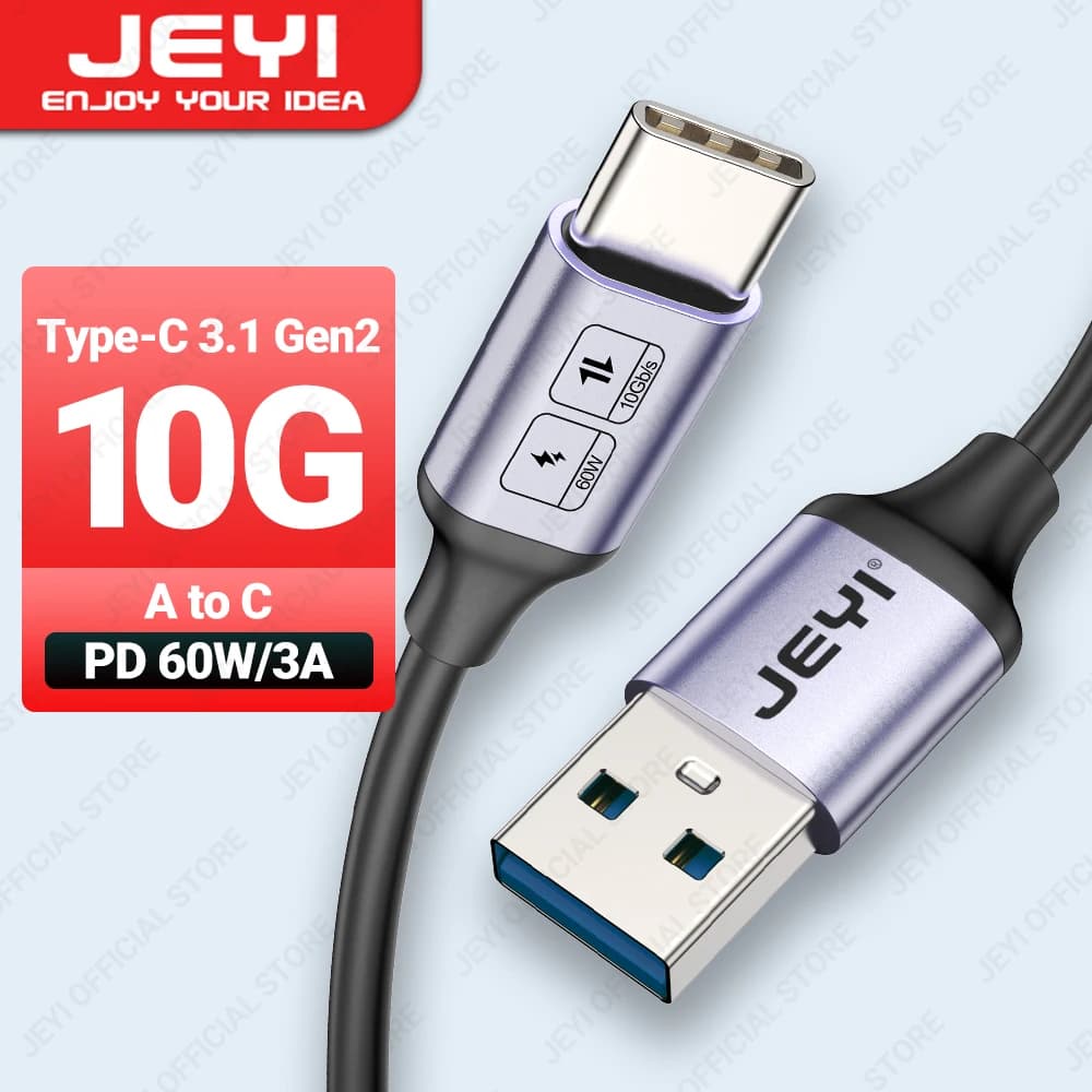 JEYI USB A A tipo C cavo 60W ricarica rapida 10Gbps cavo dati caricatore USB per Samsung Xiaomi HTC Redmi Huawei cellulare USB-C