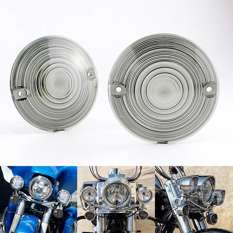 2PCS Moto Fumo/Trasparente Indicatore di direzione Copriobiettivo Per Harley Touring Road Electra Glide Road King Softail Dyna FXDF (2008