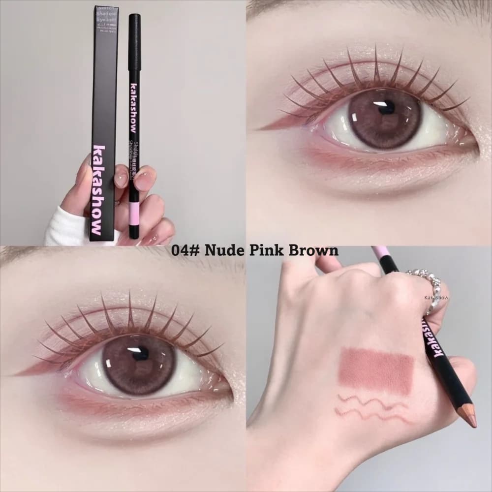Brightening 4-Color Eyeliner Pencil Matte Finish Smudge-Proof Eye Liner Pen Long-Lasting Waterproof Gel Eyeliner for Daily Wear