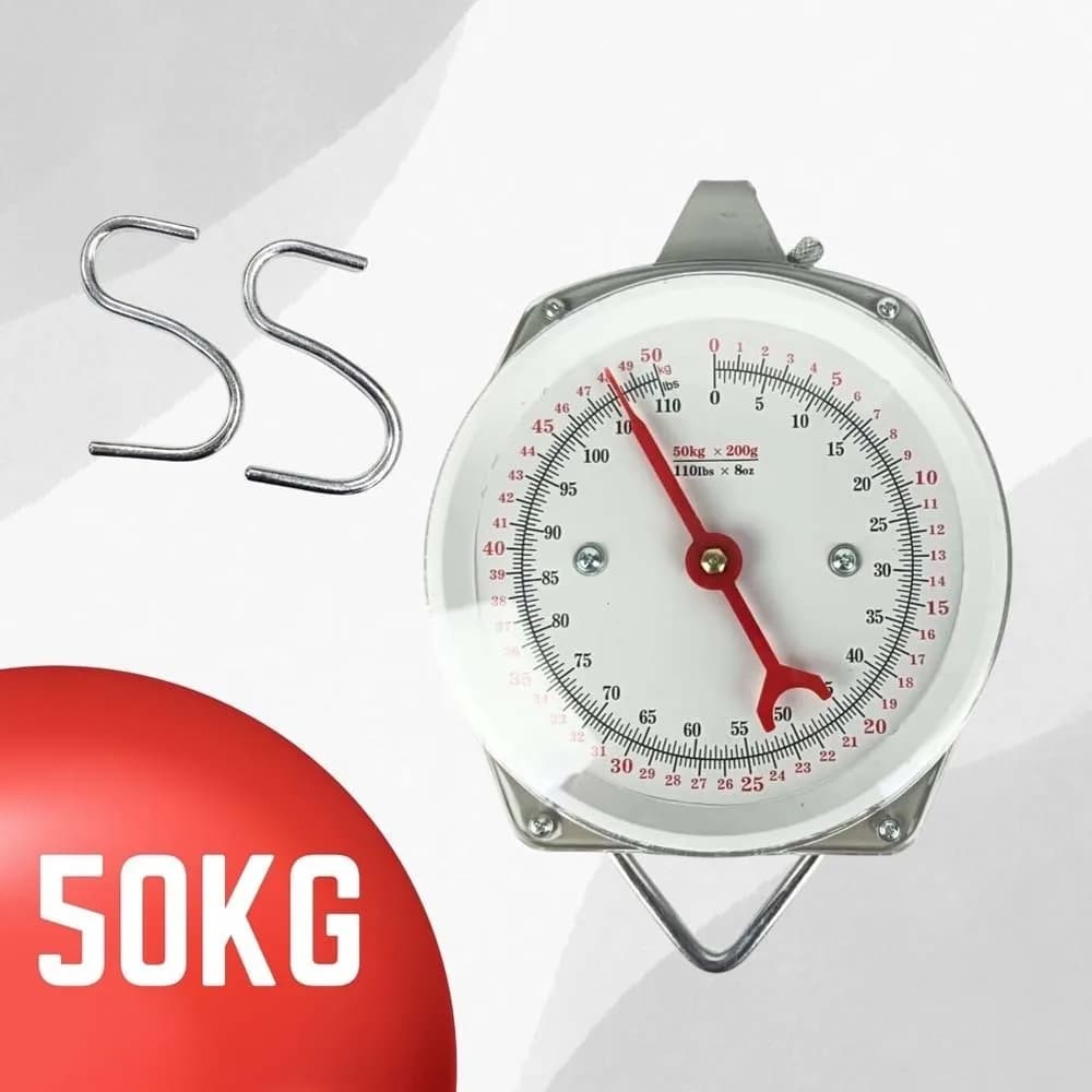 Accurate Measurement Mechanical Hanging Scales Portable with Hanging Hook Luggage Scale 50/100/150/200KG Impact Resistant