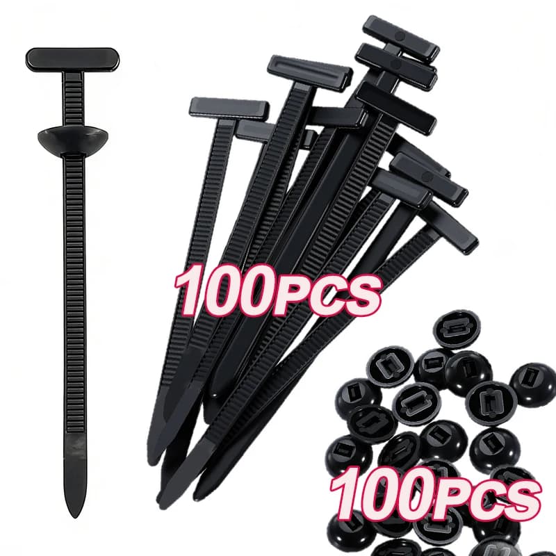Nylon Cable Tie Buckle Fixed Through The Core Nail Cable Ties Buckle Mudguard Fender Inner Lining Trunk Buckle Outdoor Camping