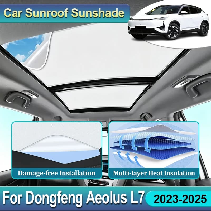 For Dongfeng Aeolus L7 Accessories 2023 2024 2025 Electrostatic Adsorption Sky Curtain Sunshade Sun Visor Car sunshades Anti UV