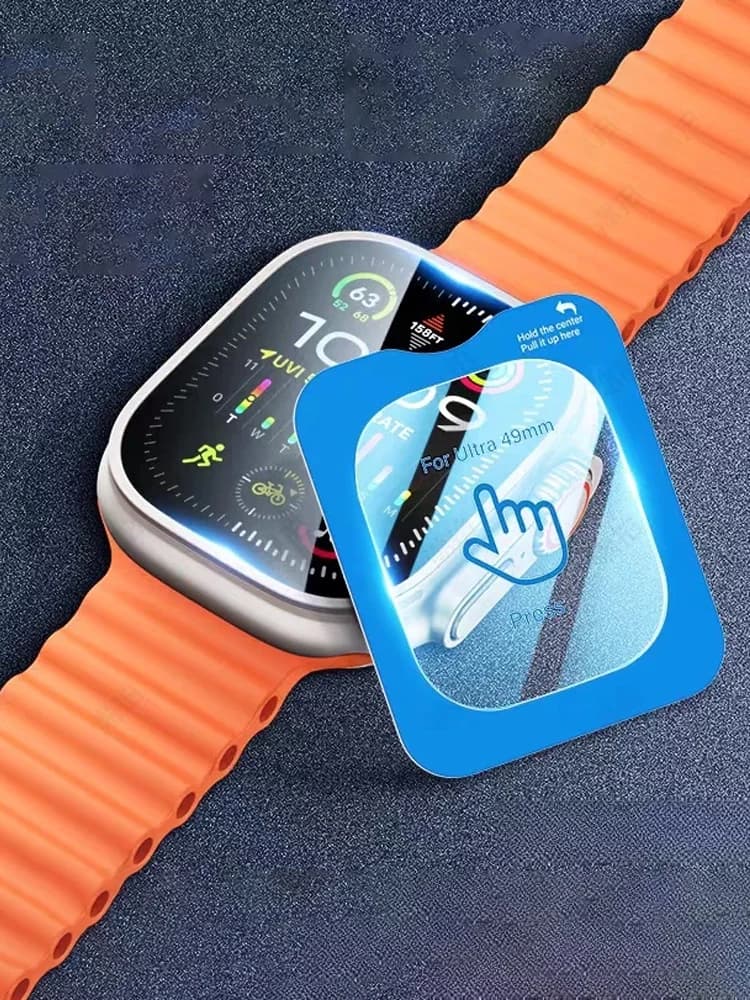 Pellicola idrogel da 6 pezzi con strumento per Apple Watch Ultra 2 Ultra 3 49mm Protezione per schermo antigraffio HD TPU Film protettivo