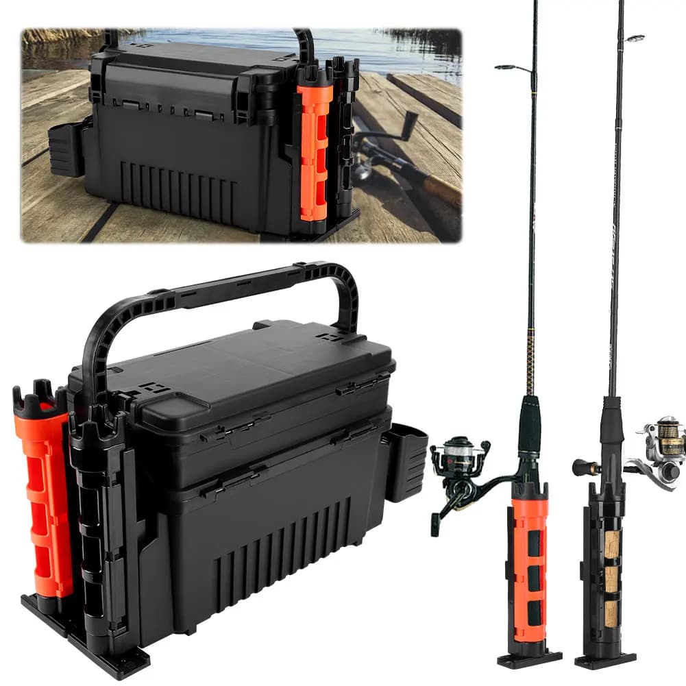 2-level fishing gear box, 11 L, adjustable fishing accessories container