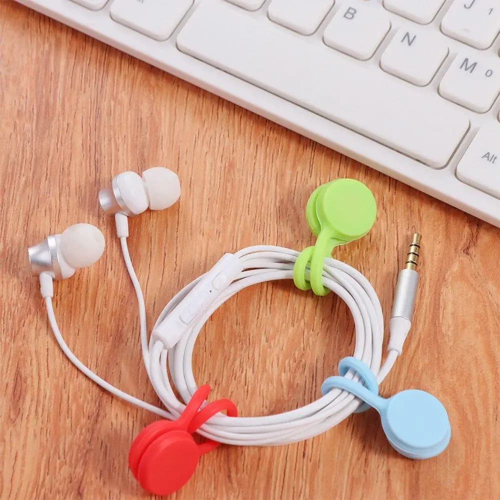 5PCS Magnetic Clips Set Silicone Fabric Clips Set Magnetic Colorful Fabric Huggers Binding Versatile Cable Ties Sewing
