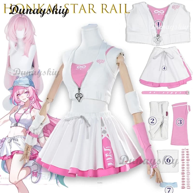 Honkai Star Rail Cyrene Elysium Costume Cosplay Autentico replica di collaborazione Kawaii Halloween Party Outfit