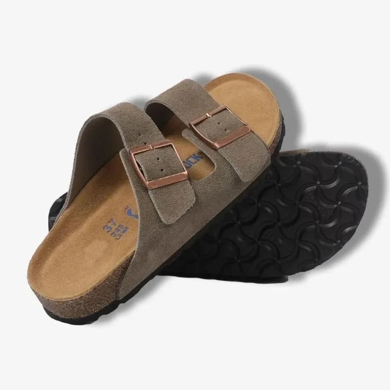 Sandali Chiusi da Donna e Uomo 2026 Estivi in Pelle con Suola Spessa in Sughero Antiscivolo Morbidi Comodi Slip-On per Spiaggia e Outdoor